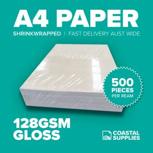 128gsm Gloss A4 Paper<br>(500 Sheets)