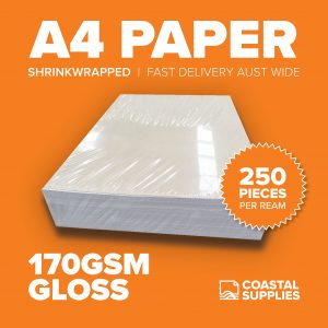 170gsm Gloss A4 Paper<br>(250 Sheets)