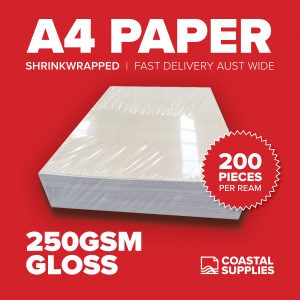 250gsm Gloss A4 Paper<br>(200 Sheets)