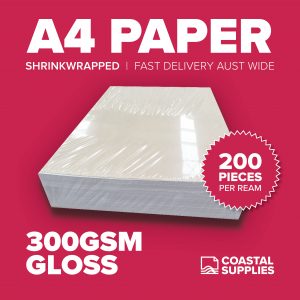 300gsm Gloss A4 Paper<br>(200 Sheets)
