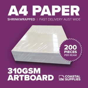310gsm Artboard A4 Paper<br>(200 Sheets)