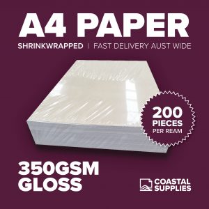 350gsm Gloss A4 Paper<br>(200 Sheets)