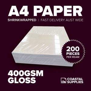 400gsm Gloss A4 Paper<br>(200 Sheets)